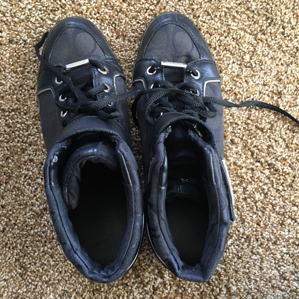 Coach black sneakers